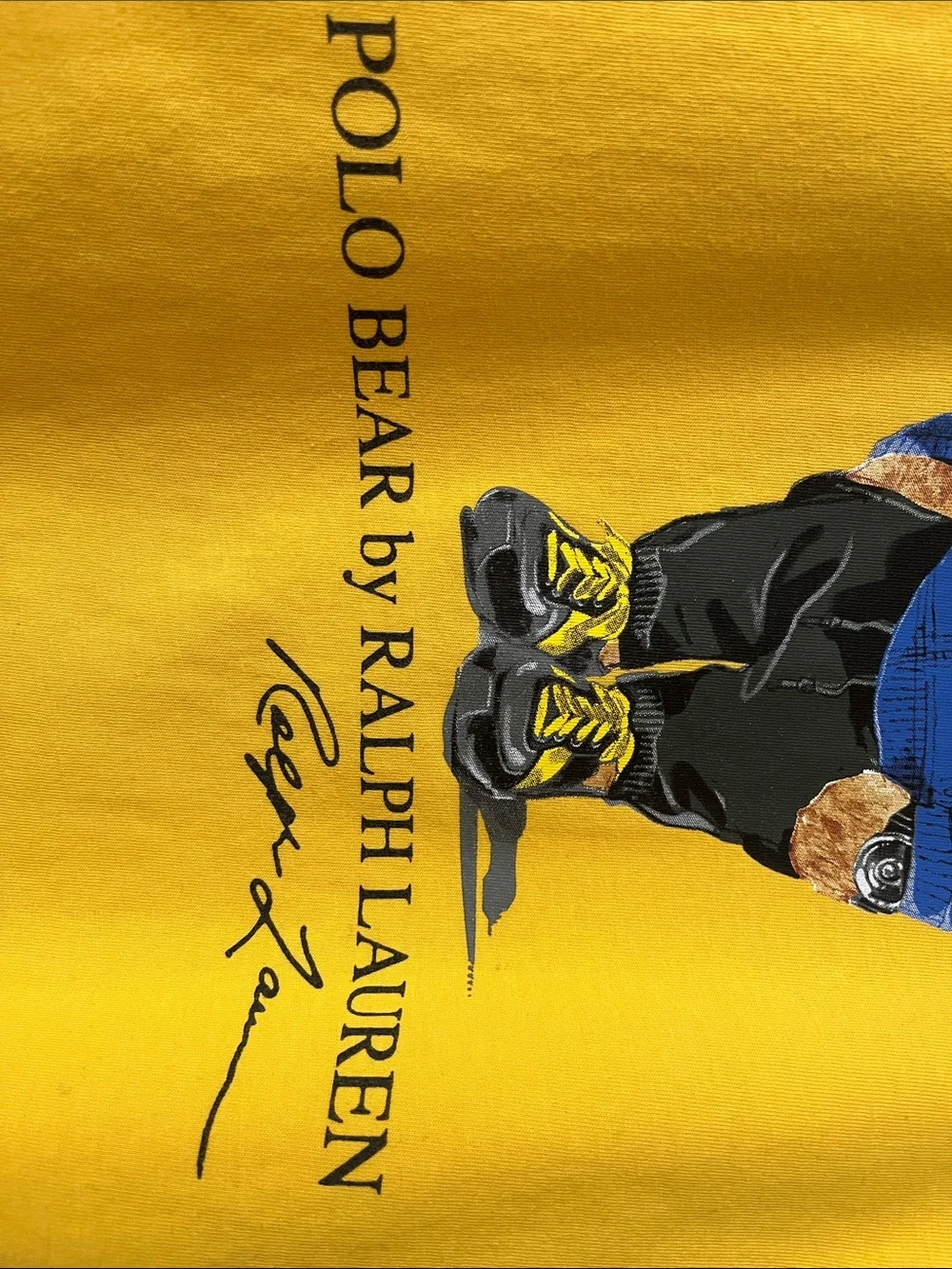 Ralph Lauren Kids Yellow Polo Bear Graphic Tee